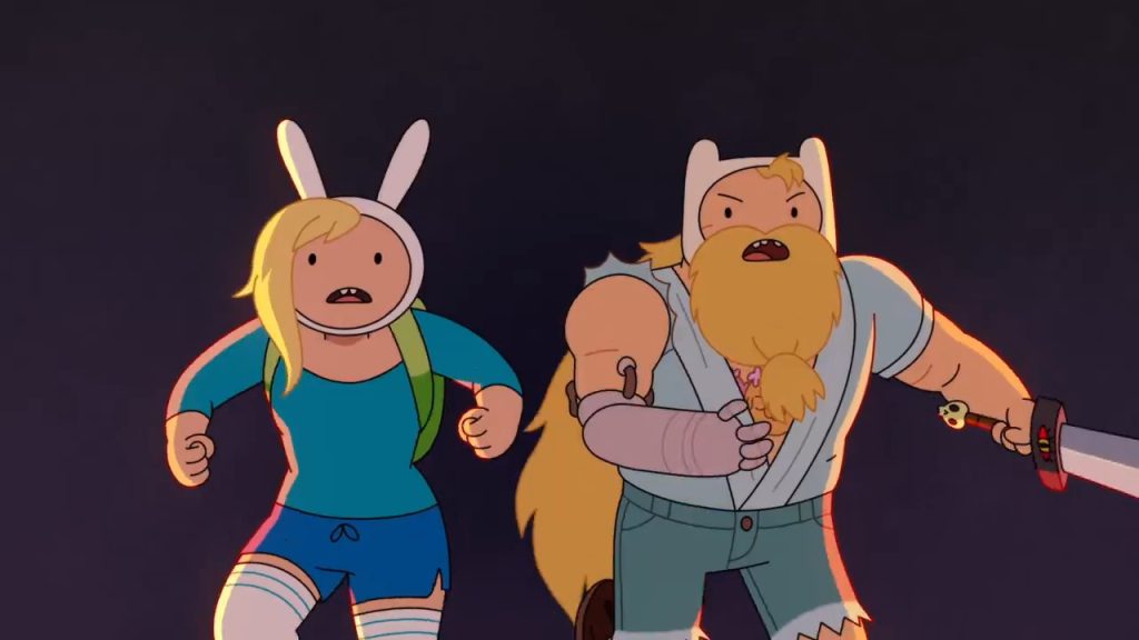 finn el humano y fionna campbell en fionna y cake